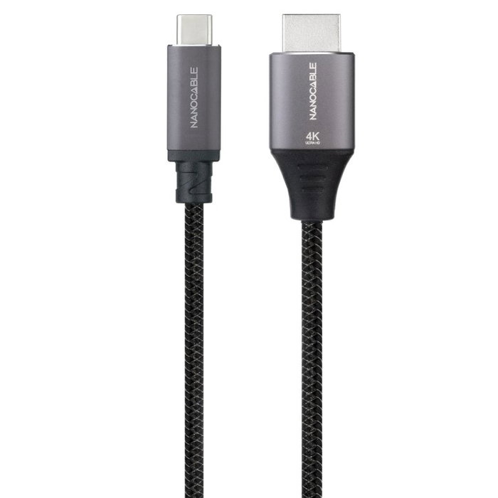 Nanocable Cable USB-C a HDMI 2.0 4K 60Hz 1.8m Negro Nanocable Cable USB-C a HDMI 2.0 4K 60Hz 1.8m Negro